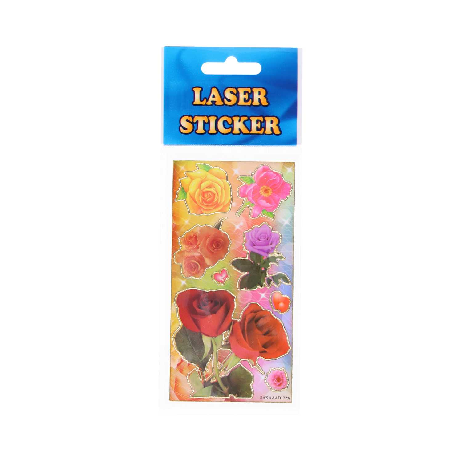 Sticker Laser Blumen 7 x 18 cm 9fach