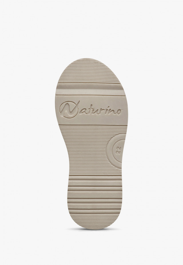NATURINO EINDHOVEN HIGH ZIP.Sneakers aus Leder und Veloursleder, Platin