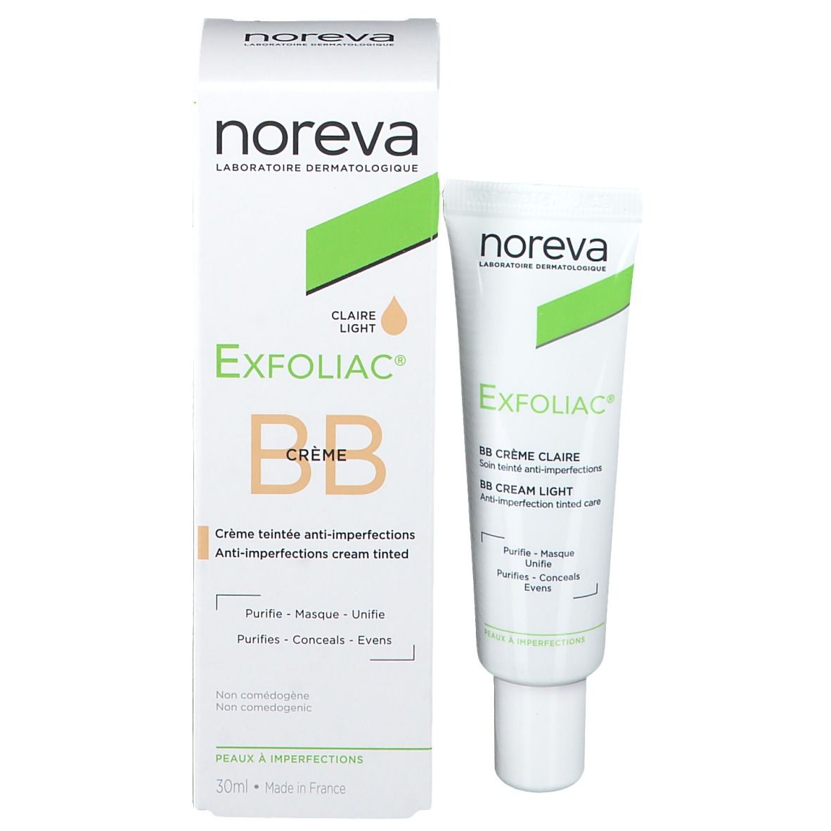 noreva Exfoliac® getönte BB-Creme hell
