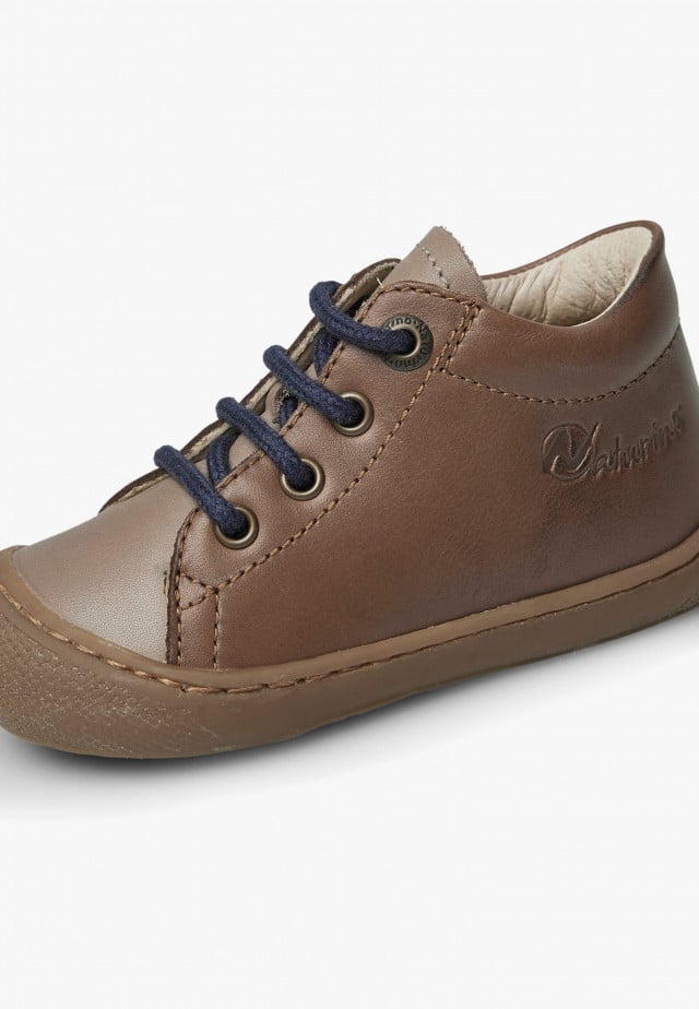 NATURINO COCOONLauflernschuhe aus Leder, Beige-Cognac