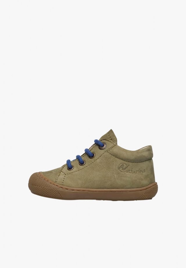 NATURINO COCOONLauflernschuhe aus Veloursleder, Militärgrün