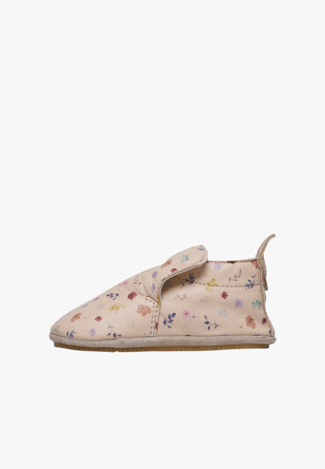 NATURINO PLUMARD 2Krabbelschuhe mit Blumenprint, Cremeweiß