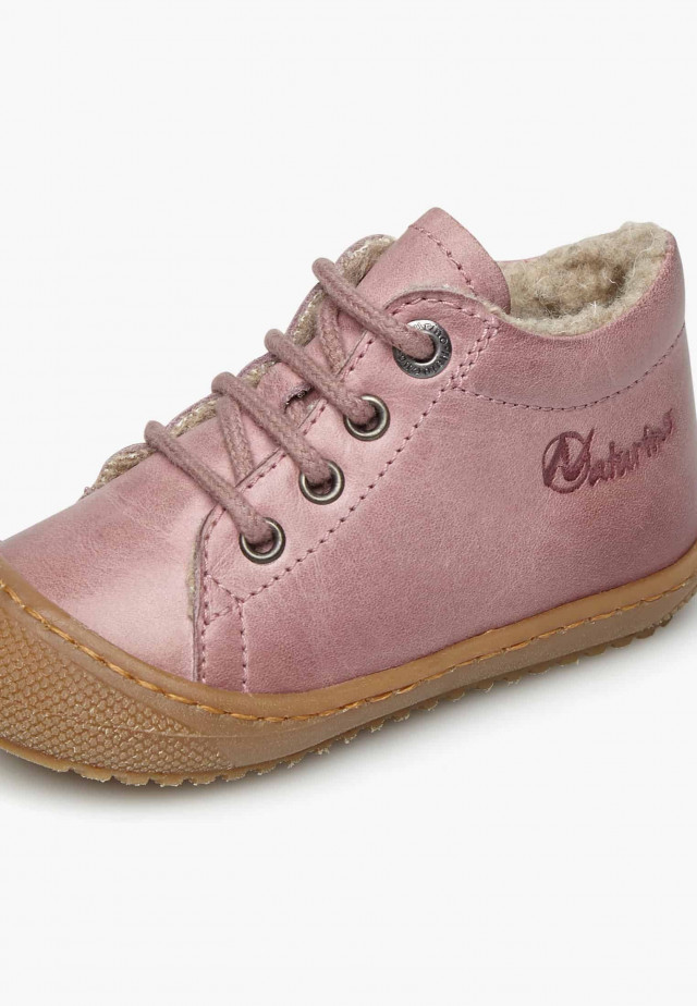NATURINO RACOONLauflernschuhe mit Wollfutter, Rosa