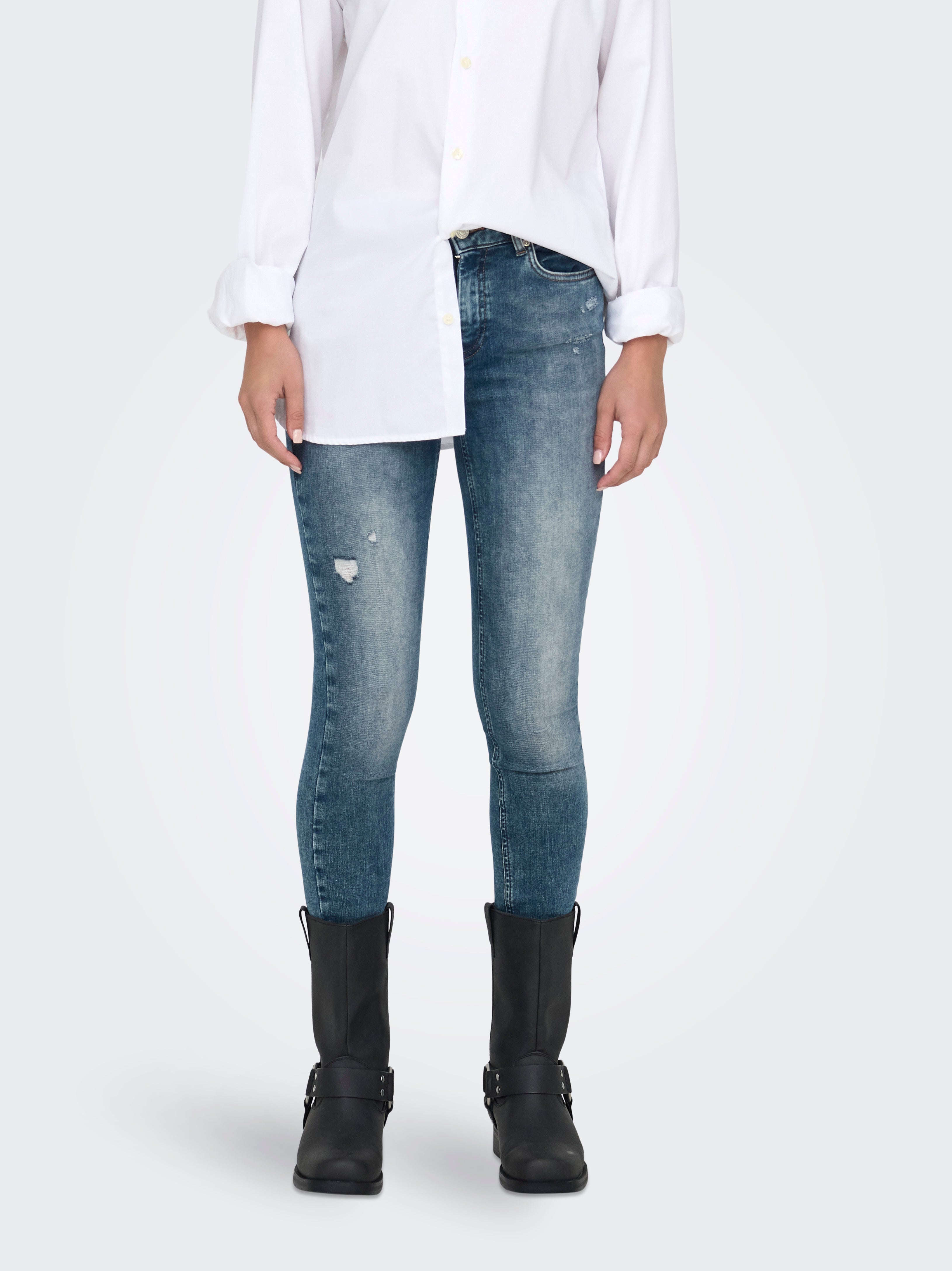ONLBLUSH Mittlere Taille Skinny Fit Jeans Special Blue Grey Denim