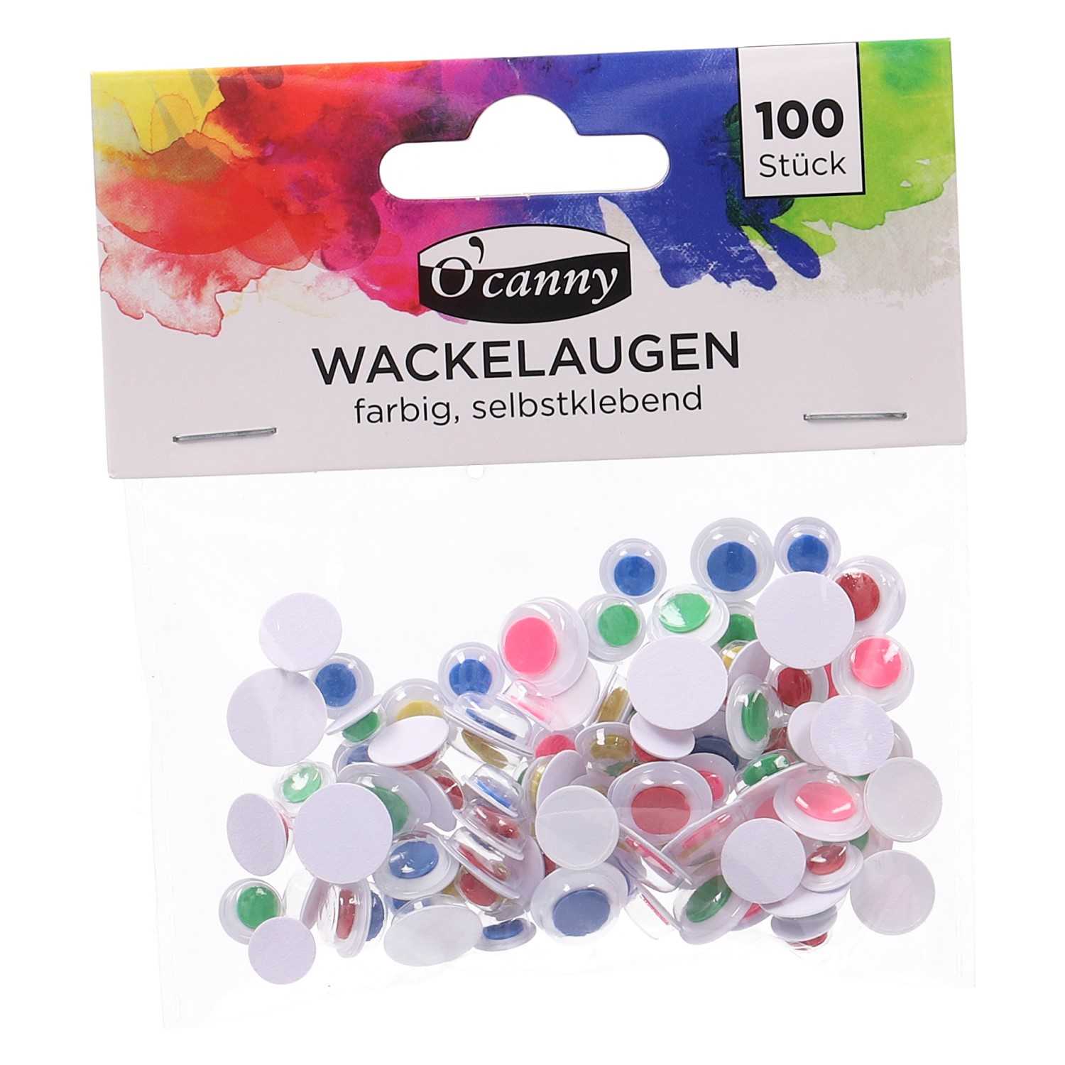 OCanny Wackelaugen 100er, selbstklebend, bunt