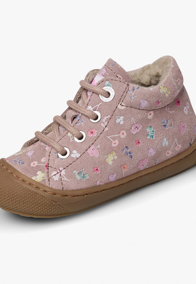 NATURINO COCOONLauflernschuhe aus Veloursleder, Rosa