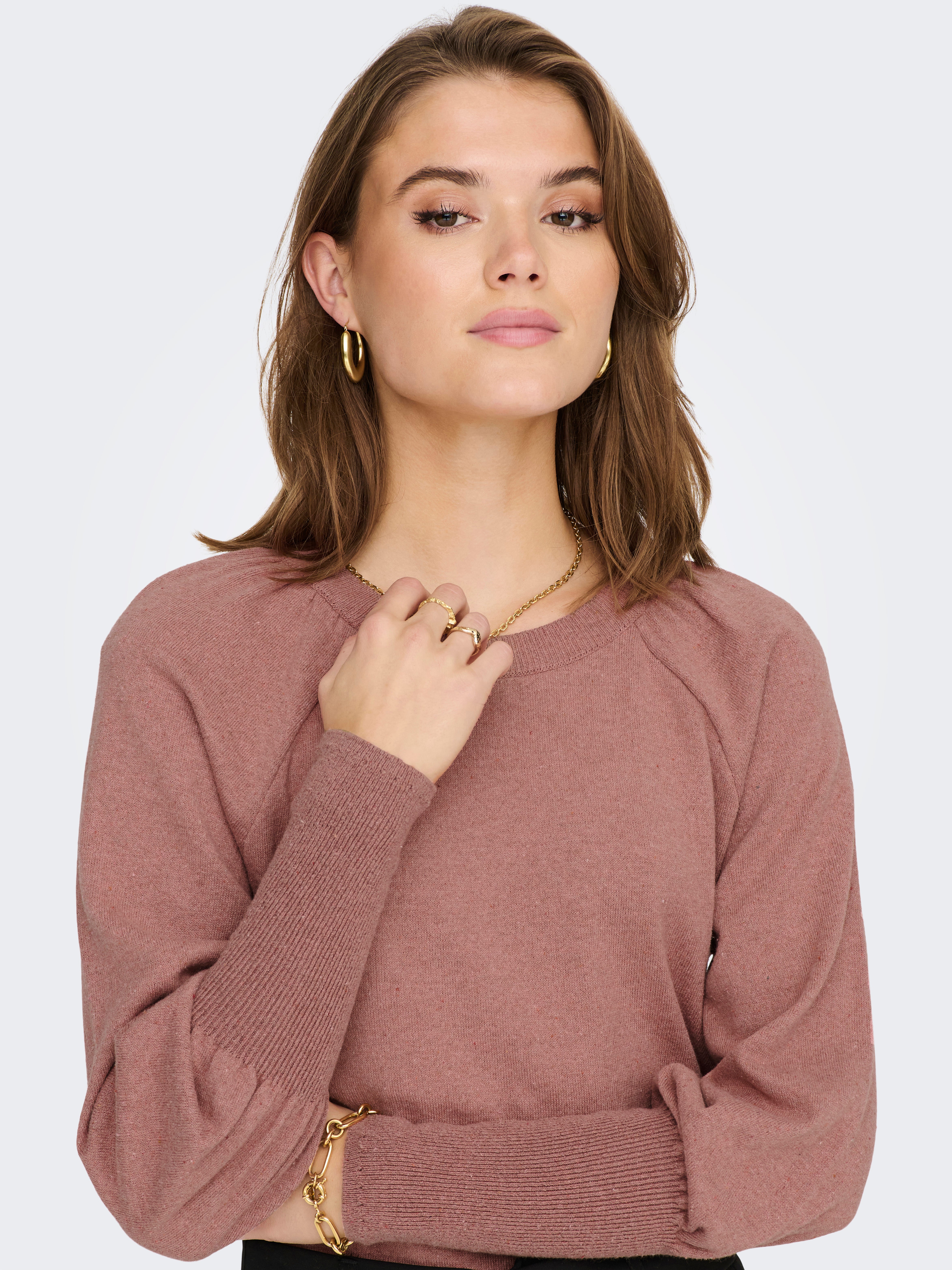 ONLASTA Strickpullover Withered Rose