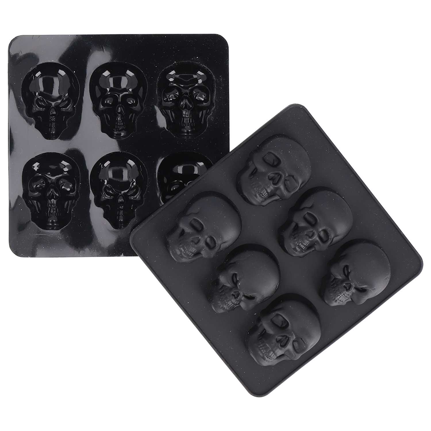 Eiswürfelform Totenkopf 2er Silikon