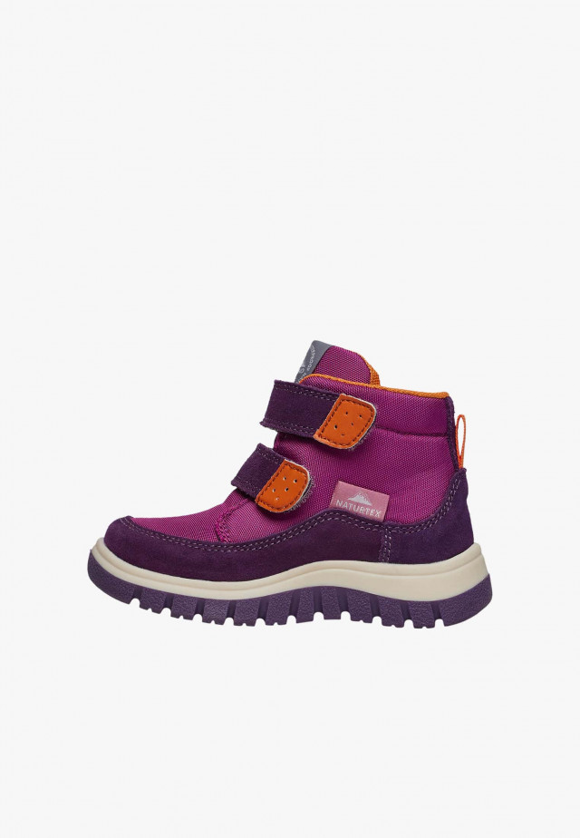 NATURINO NEW PILE VL WP.Stiefel aus Veloursleder und technischem Gewebe, Fuchsia