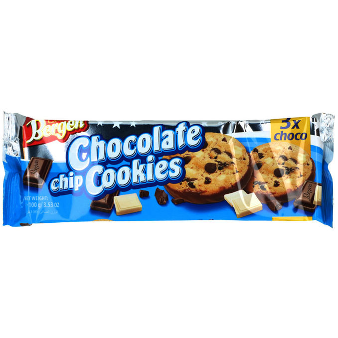Triple Chocolate Chip Cookies , 100g von bergen