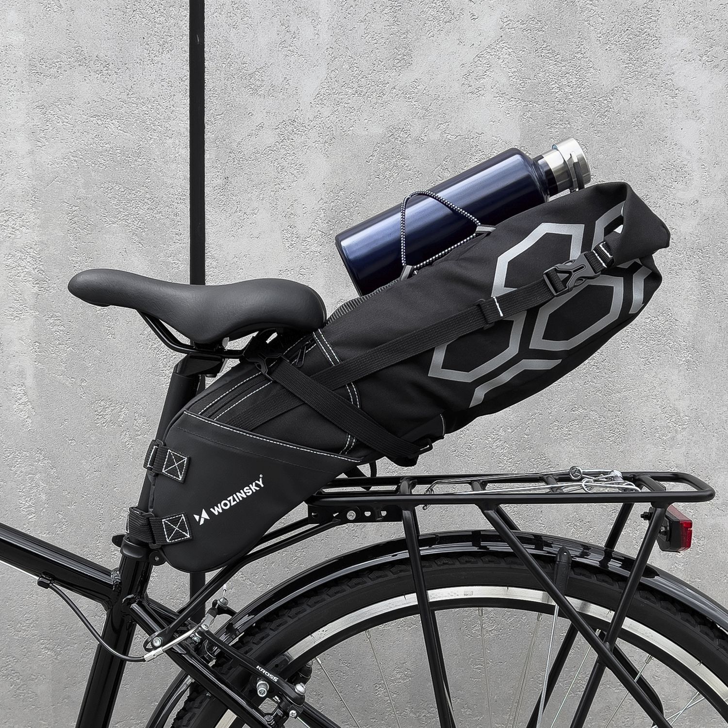 Geräumige Fahrrad Satteltasche Satteltasche groß 12l schwarz