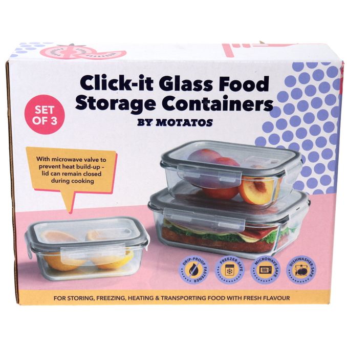 MOTATOS Glas-Frischhaltedosen (3er Set), 1450g von By Motatos