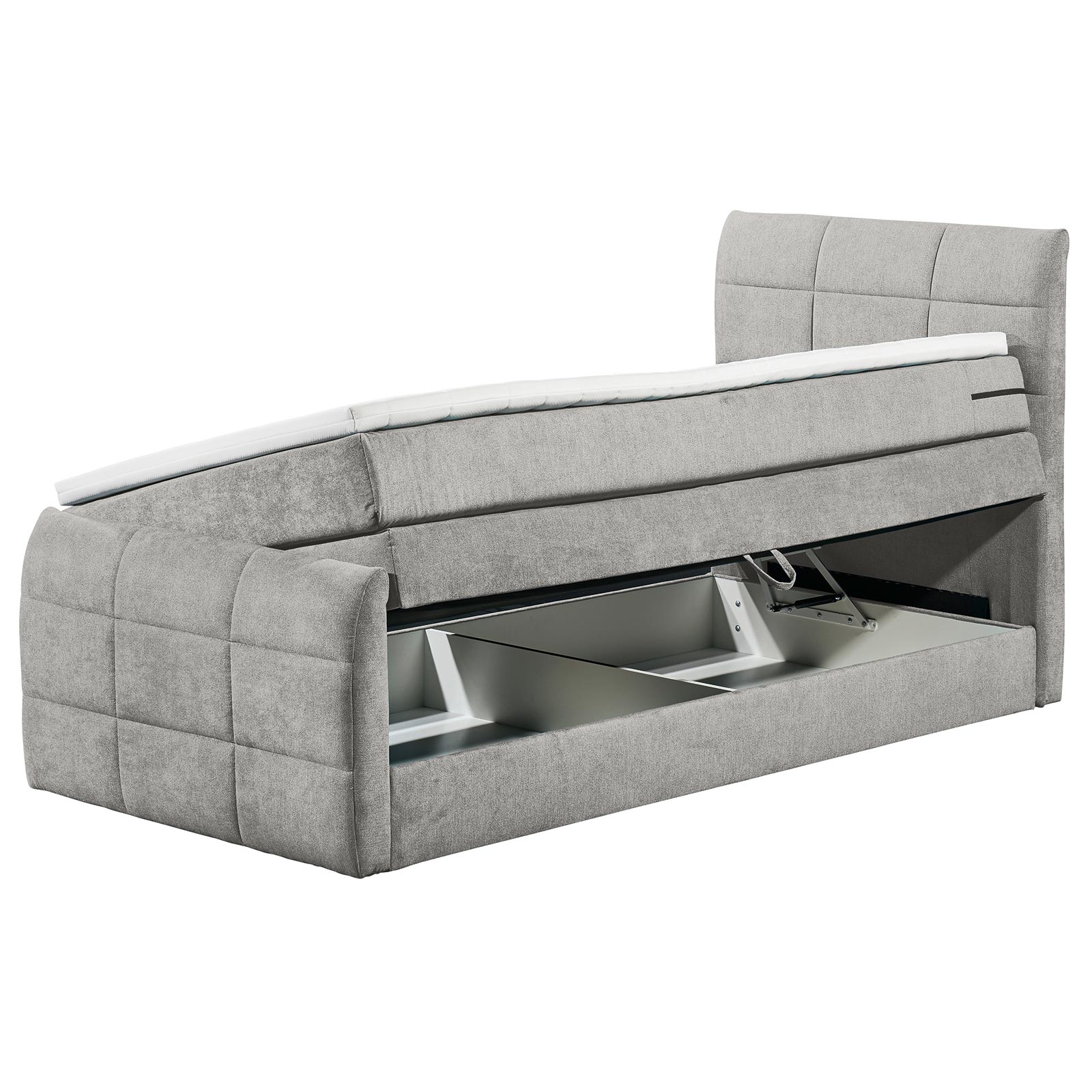 Boxspringbett - schlamm - H2 - 100x200 cm