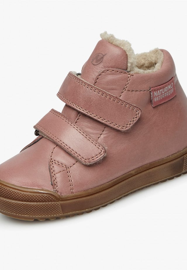 NATURINO NEW MULAZ VLSchuhe aus Leder mit Futter aus Kunst-Shearling, Rosa