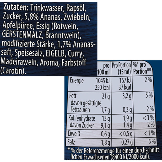 Knorr Curry Sauce, 250ml von Knorr