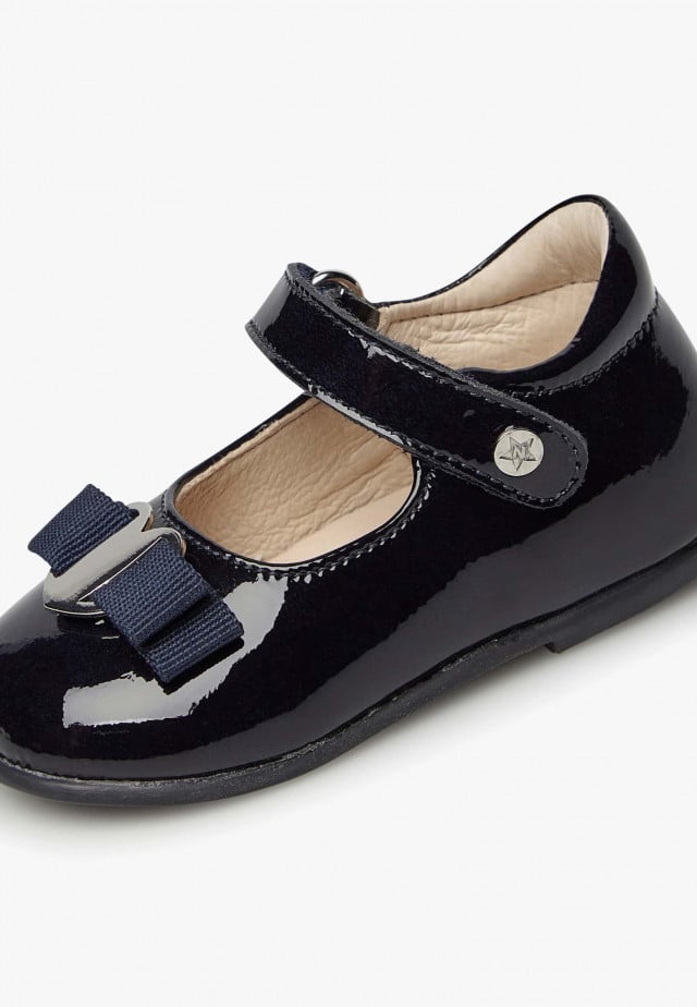 NATURINO JETE'Ballerinas aus Lackleder, Dunkelblau