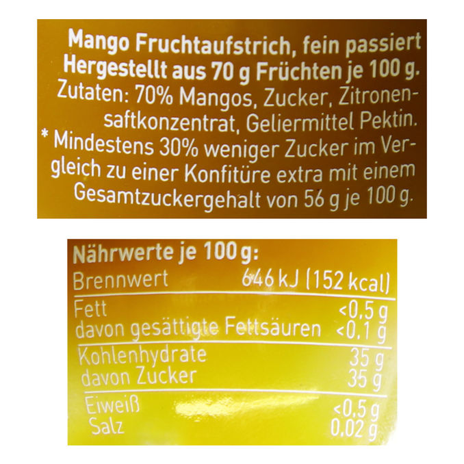Mango Fruchtaufstrich , 230g von Glück