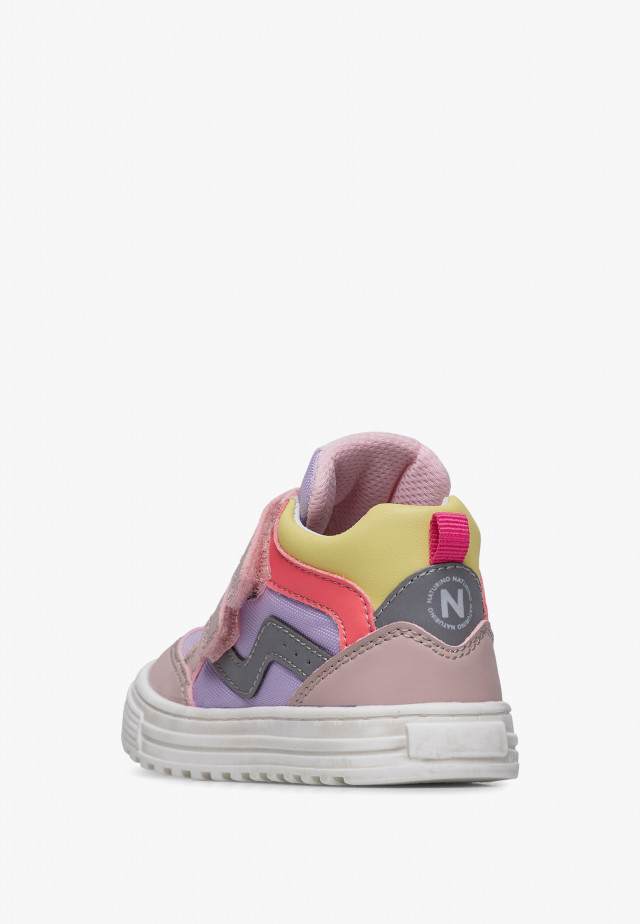 NATURINO MIZAR VL.Sneakers aus Leder un technischem Gewebe, Lila-Rosa