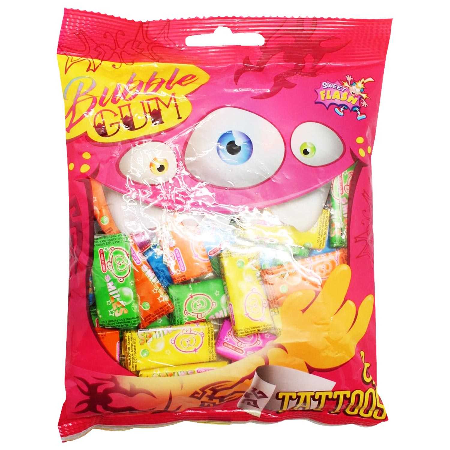 Sweet Flash Bubble Gum & Tattoos 125g