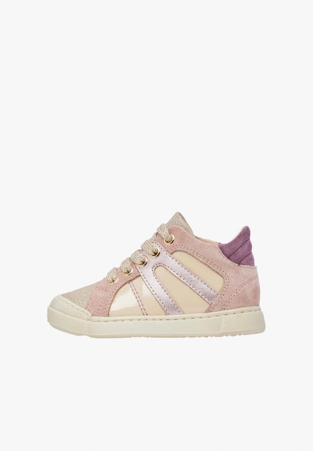 NATURINO AZILLA ZIPSneakers aus Leder und Veloursleder, Platin-Rosa