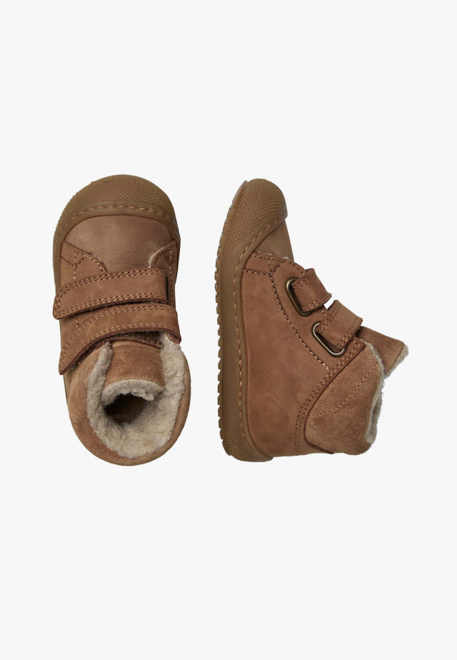 NATURINO RABEK VLLauflernschuhe aus Veloursleder, Cognac