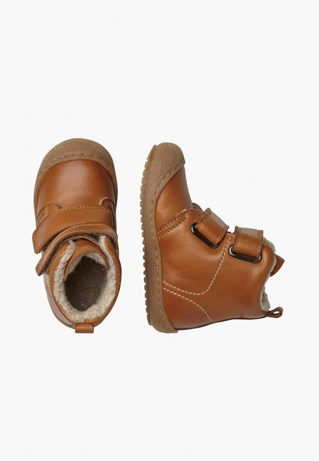 NATURINO BUBBLE VLStiefeletten aus gefüttertem Nappaleder, Cognac