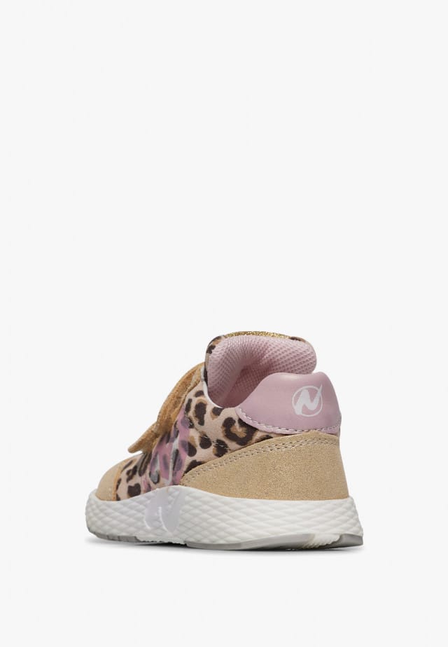 NATURINO JESKO 2 VL.Sneakers aus Veloursleder und technischem Gewebe, Platin-Puderrosa