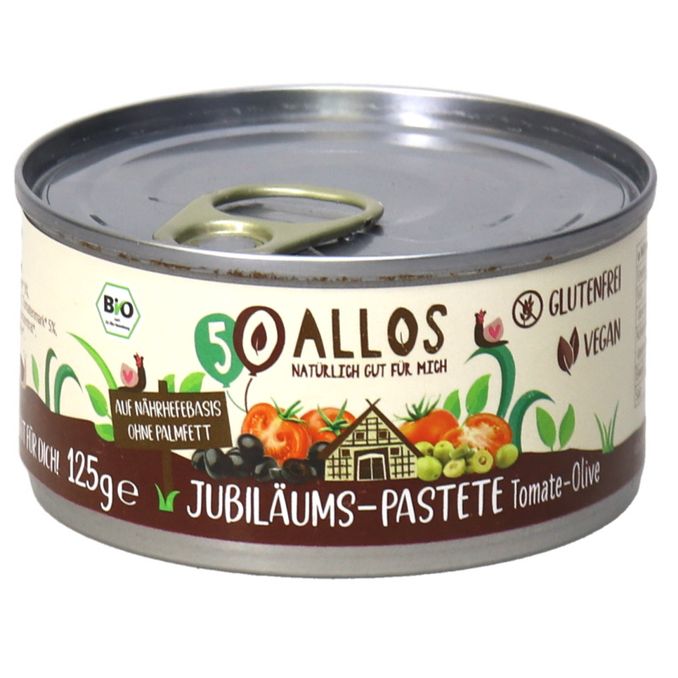 BIO Jubiläums-Pastete Tomate-Olive, 125g von Allos
