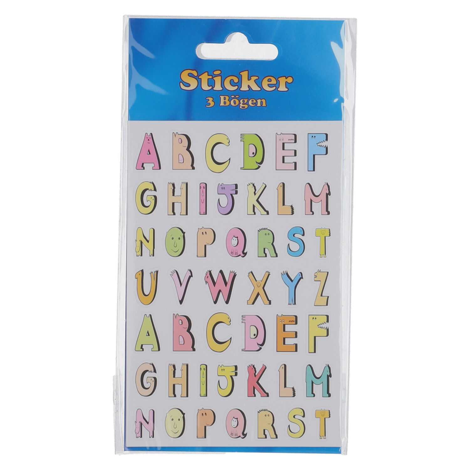 Sticker 3er Zahlen & Buchstaben