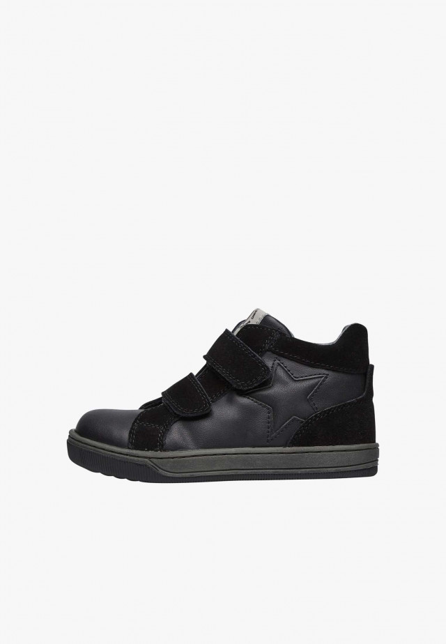 NATURINO CLAY STAR VL.Sneakers aus Veloursleder und Leder, Schwarz