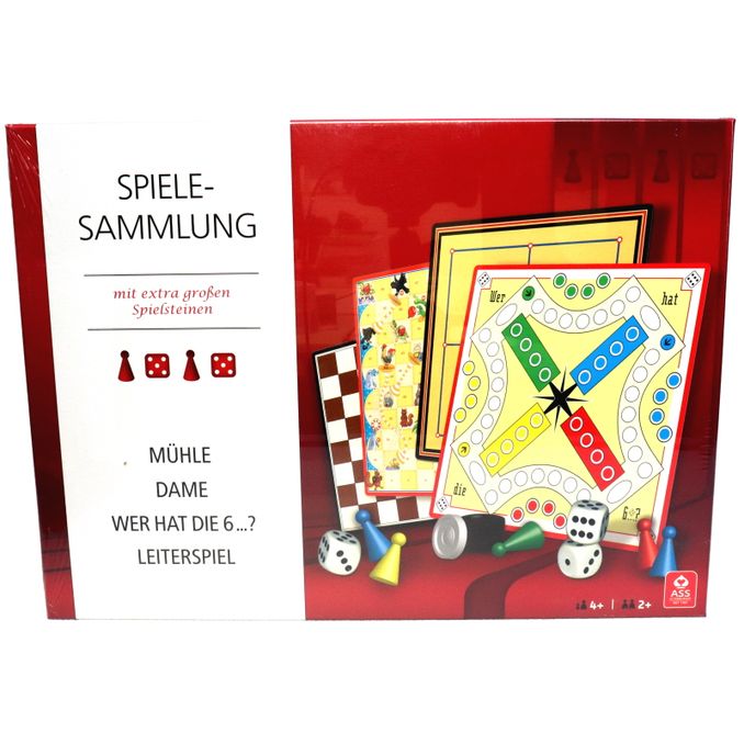 Spielesammlung, 4 Brettpiele von Ass