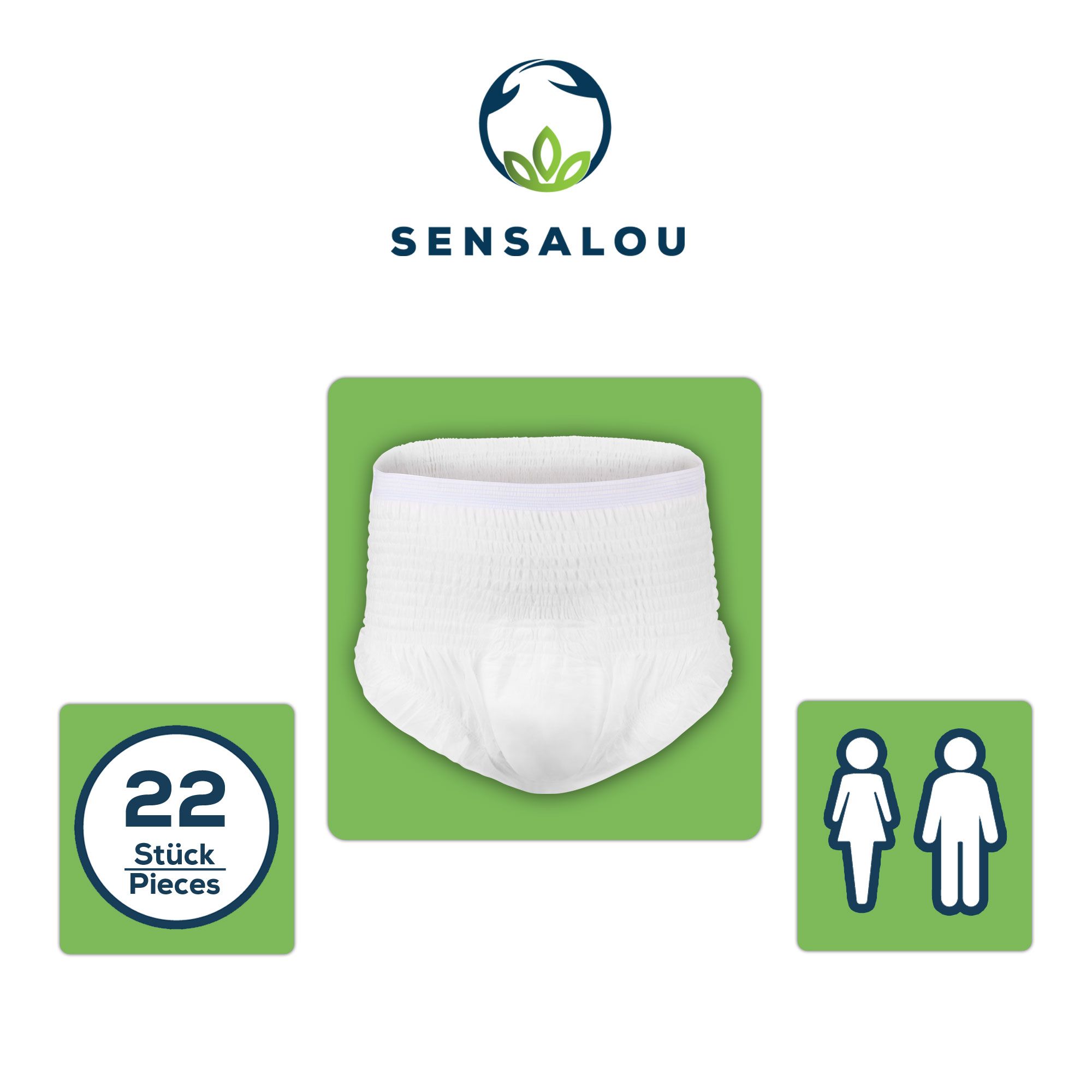 Sensalou Windel Pants für Erwachsene Maxi - Größe L Einweghosen