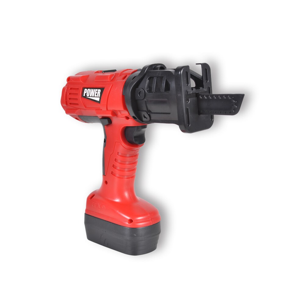Moni Kinderwerkzeug-Set Säbelsäge T1402 elektrisch, Lineal, Mitarbeiterausweis rot