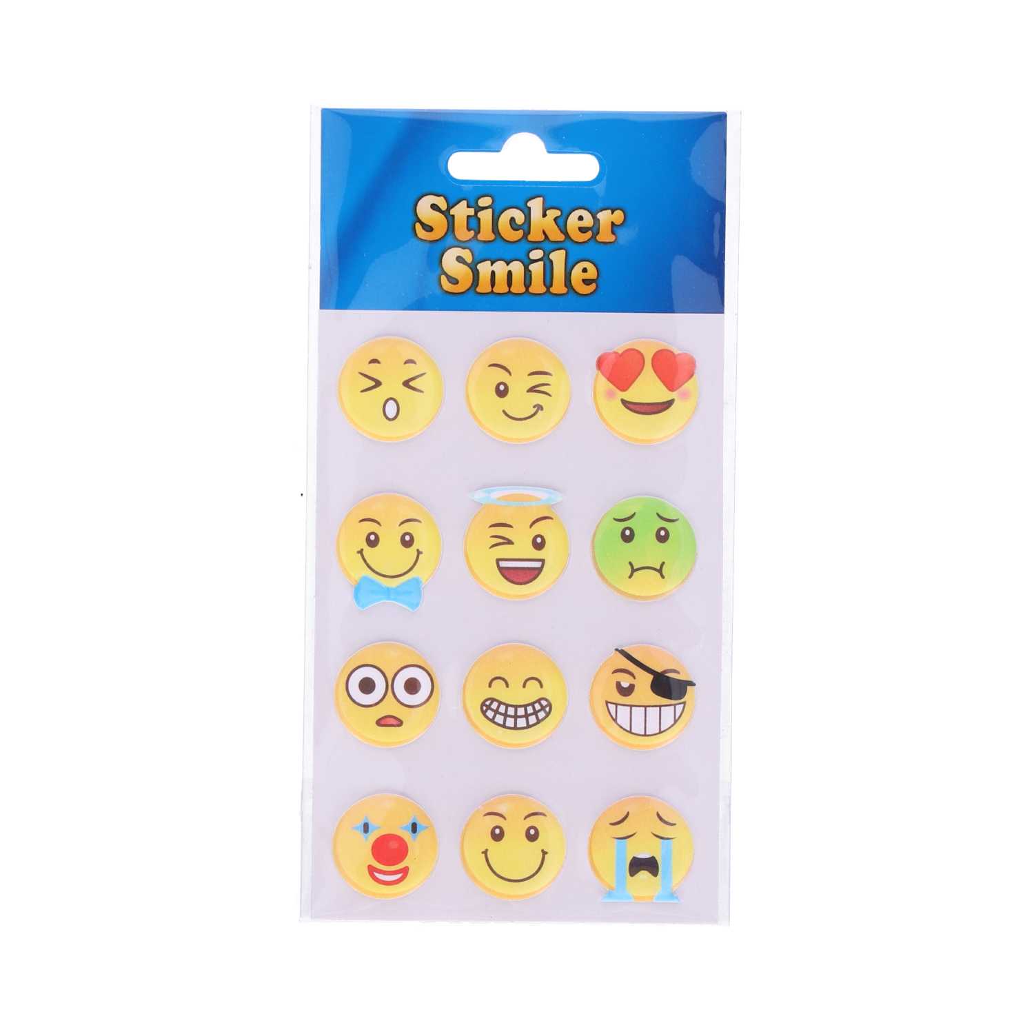 Schaum Sticker Smile 12 Sticker 1 Blatt 6fach