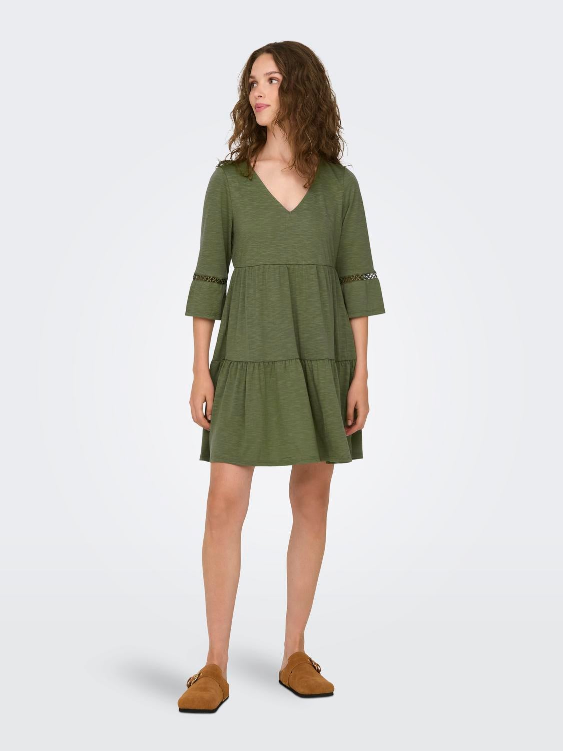 JDYDORA Kurzes Kleid Dusky Green