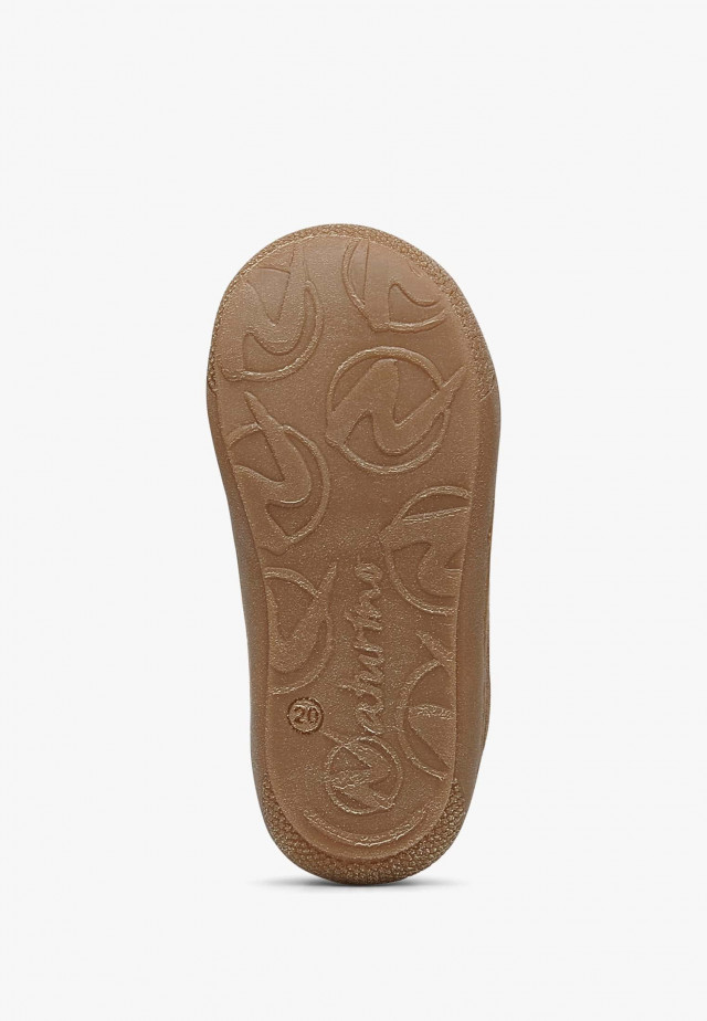 NATURINO COCOON VLLauflernschuhe aus Veloursleder, Rot-Hellbraun