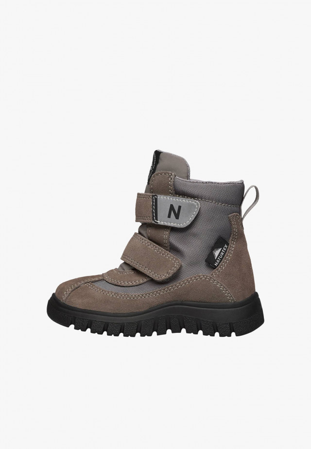 NATURINO THORENS 3 VL WP.Stiefel aus Veloursleder und technischem Gewebe, Grau