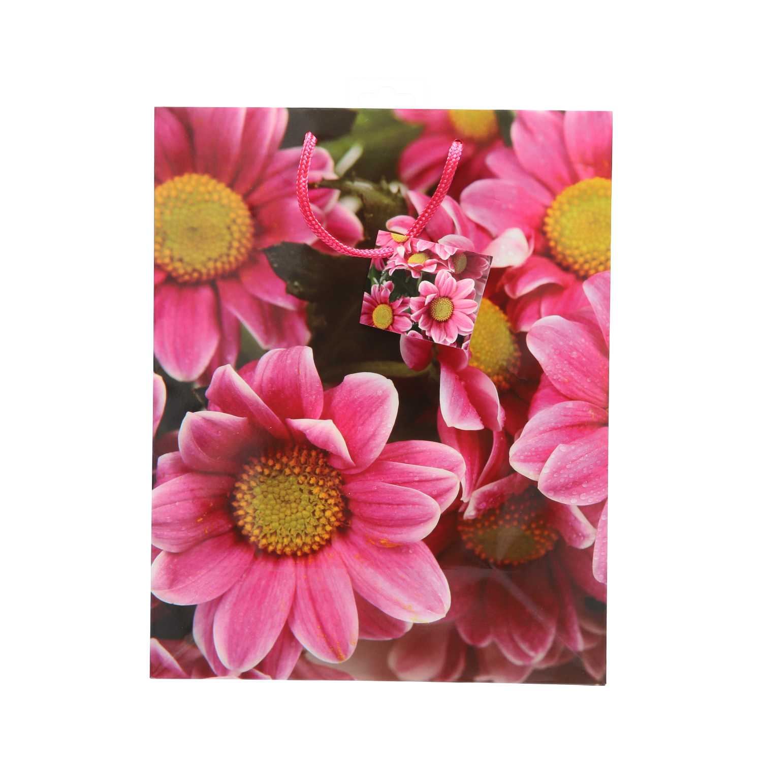 Geschenktüte Lack, groß Blumen, A4