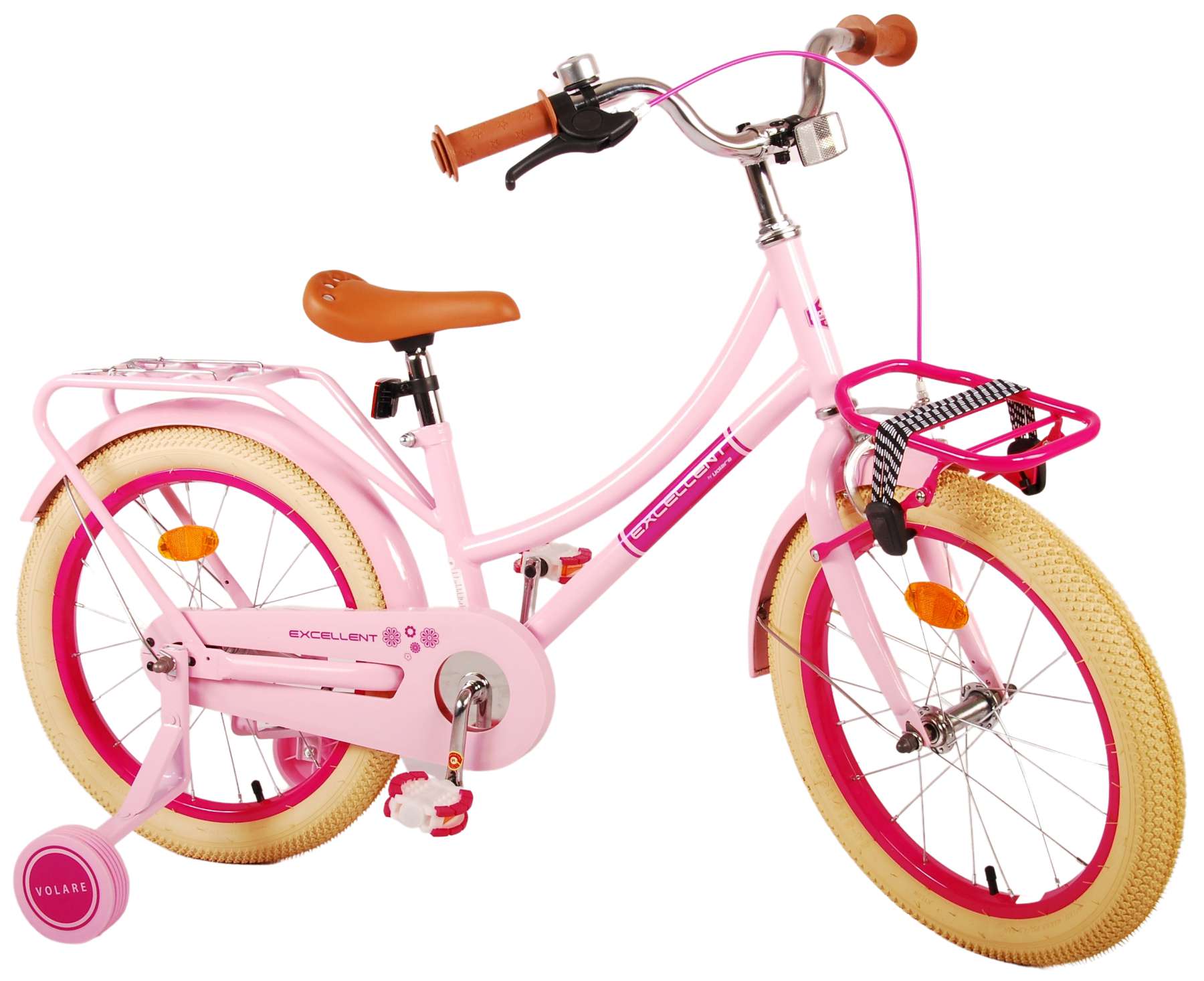 Kinderfahrrad Excellent für Mädchen 18 Zoll Kinderrad in Pink