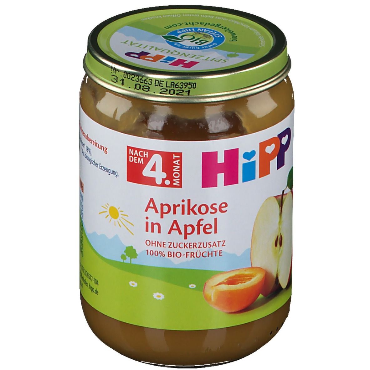Hipp Aprikose in Apfel ab dem 5. Monat