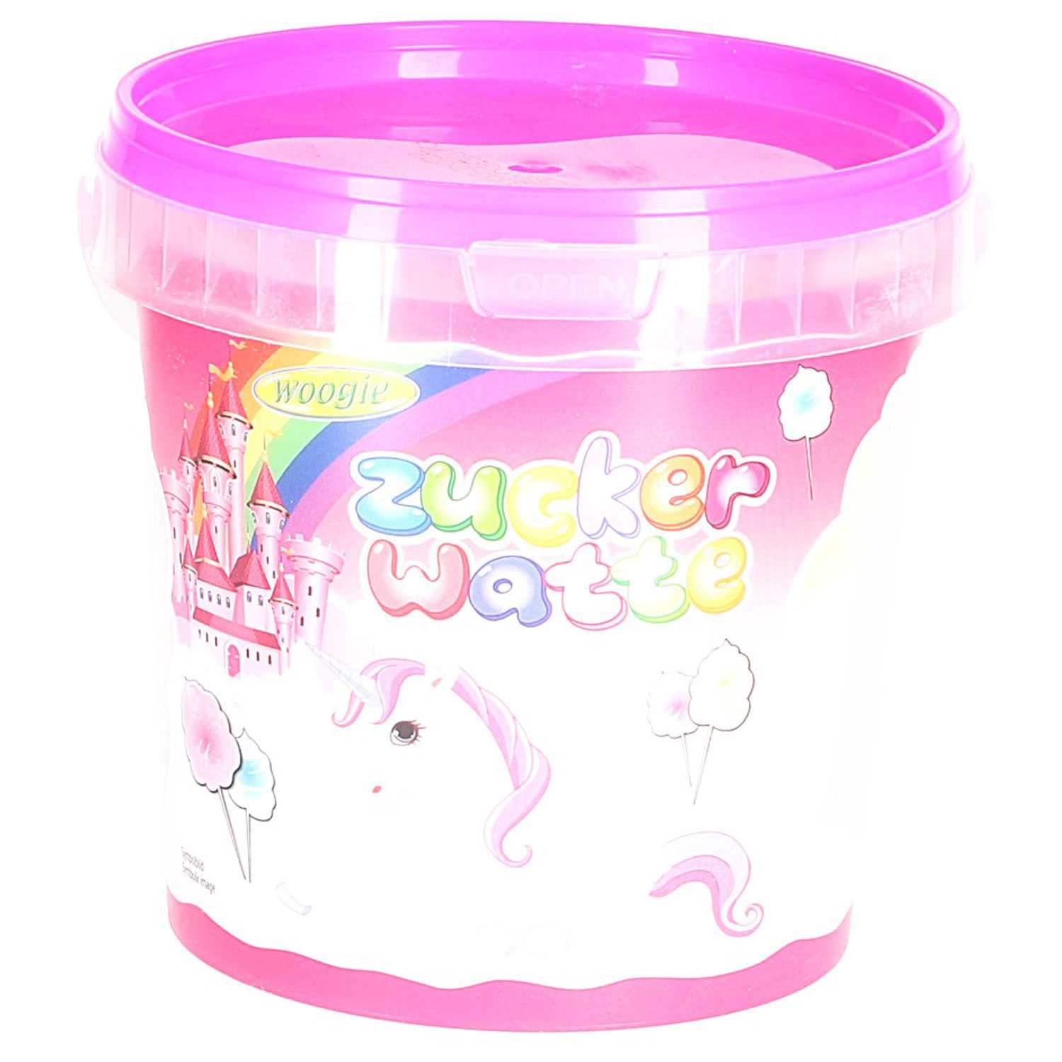 Einhorn Zuckerwatte im Eimer 50 g