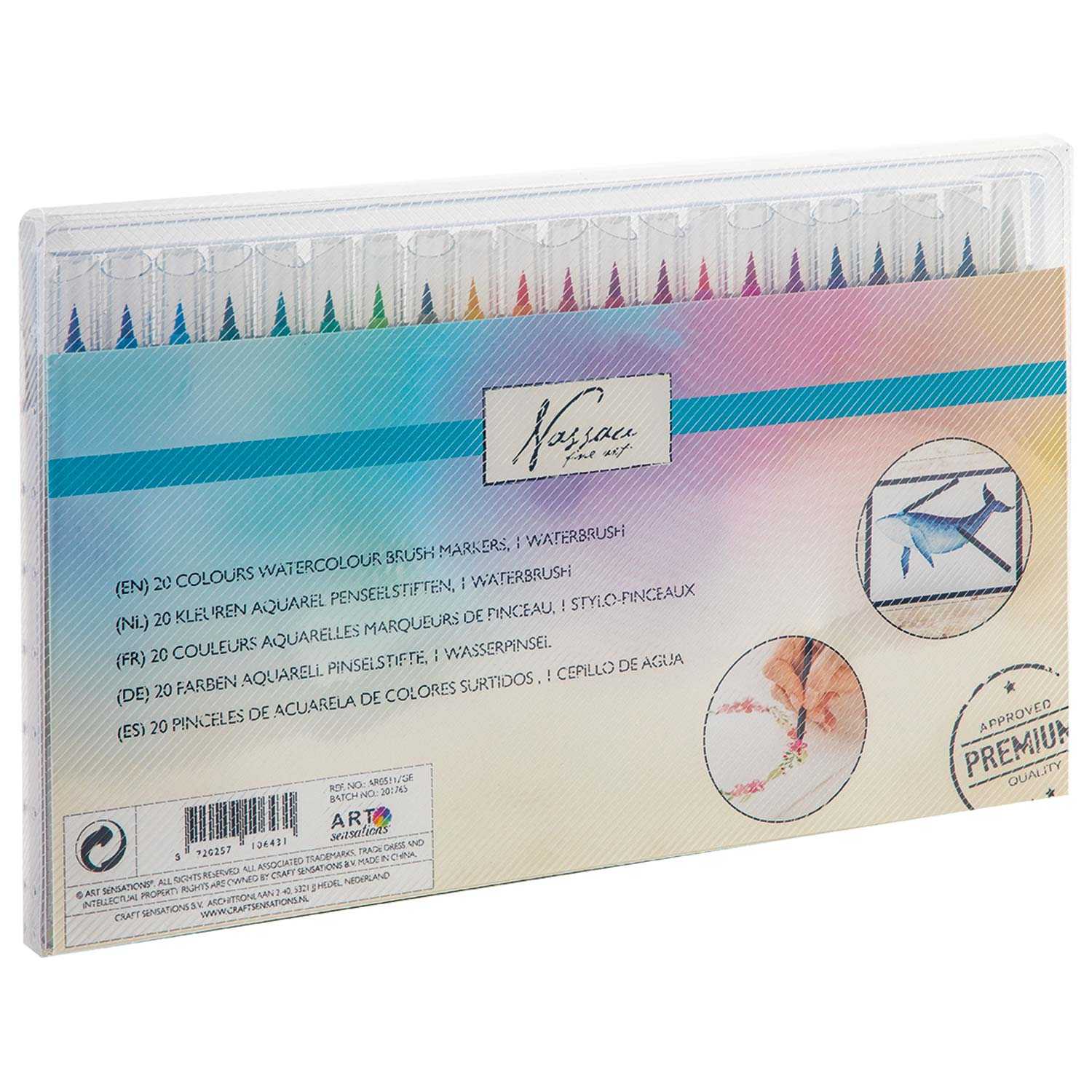 Aquarell-Pinselstifte mit 1 Wasser-Pinselstift 20er