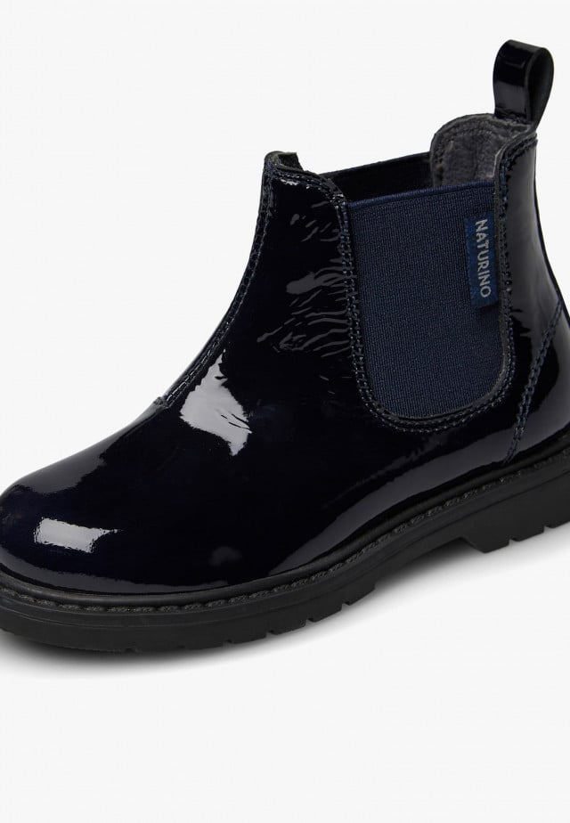 NATURINO PICCADILLYChelsea-Boots aus Lackleder, Marineblau