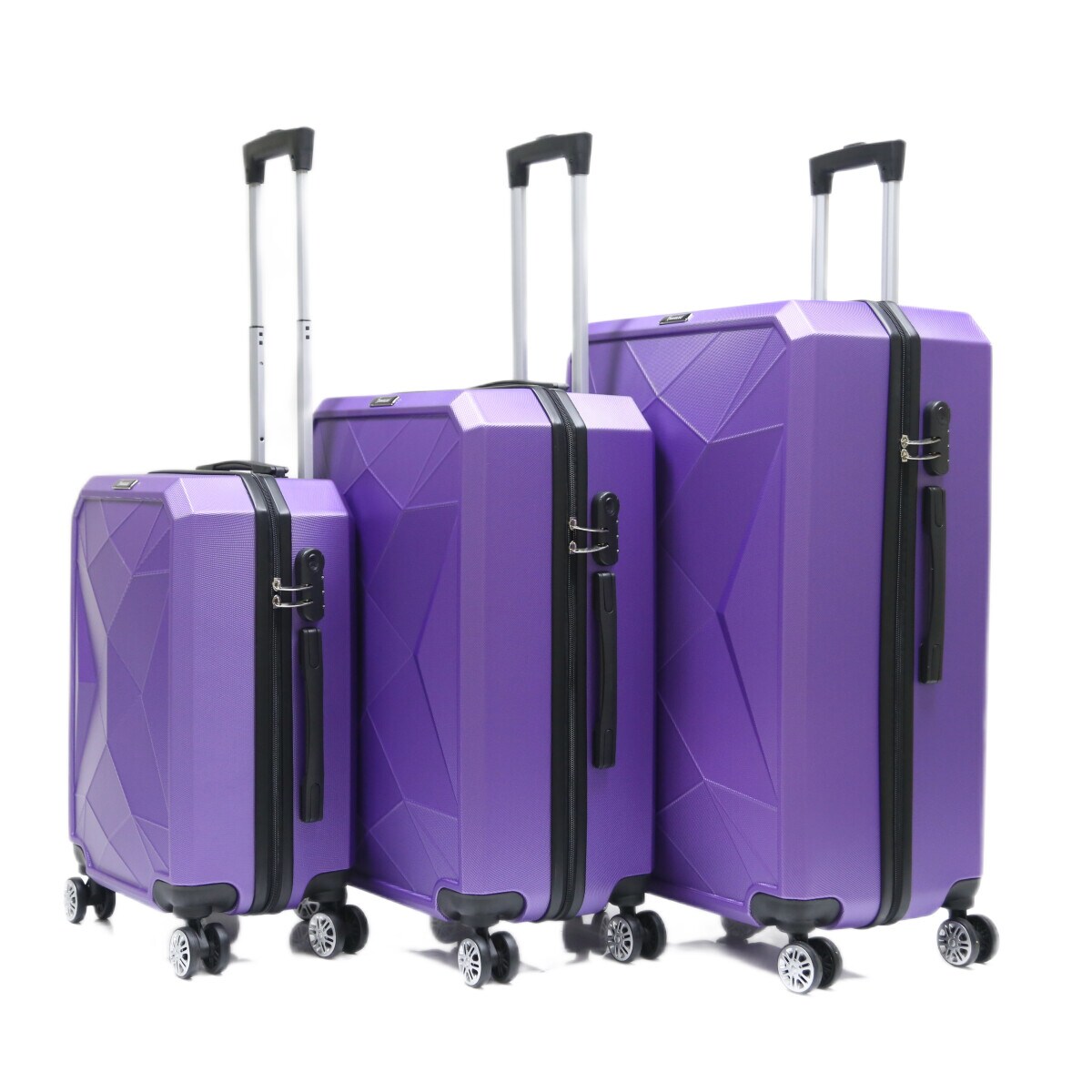 Reisekoffer ABS-03 Koffer 3-teilig Hartschale Trolley Set Kofferset Ha