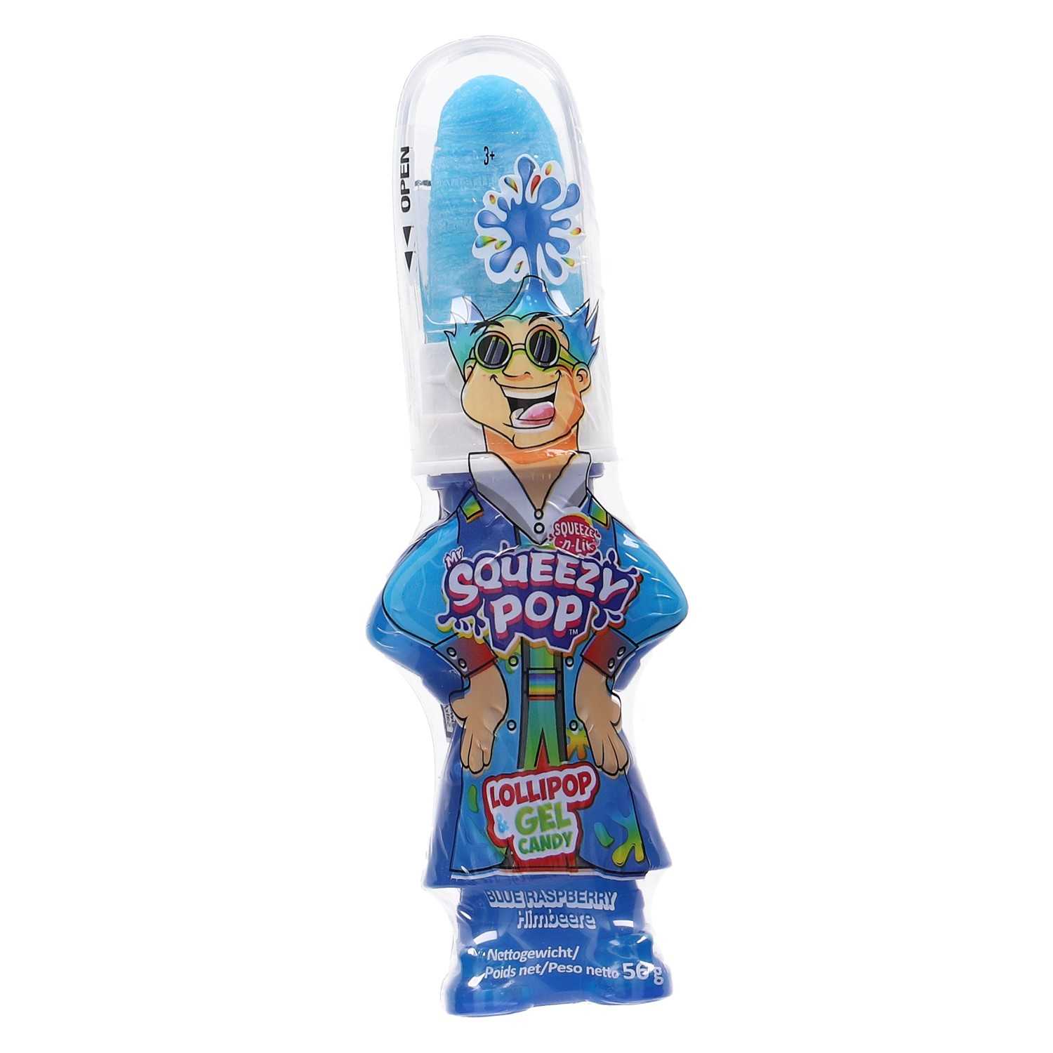 Mr. SQUEEZY POP Lollipop & Gel Candy 56g