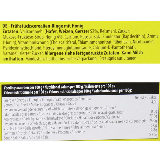 Frühstücksmüsli mit Honig, 250g von Snazzles