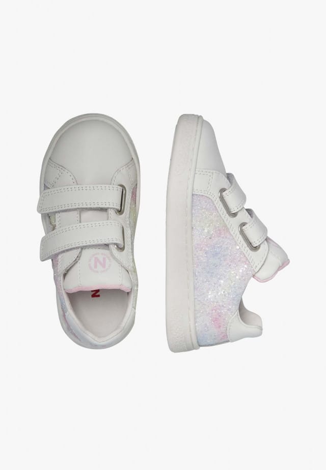 NATURINO PINN VL.Sneakers aus Leder und Glitter, Weiß