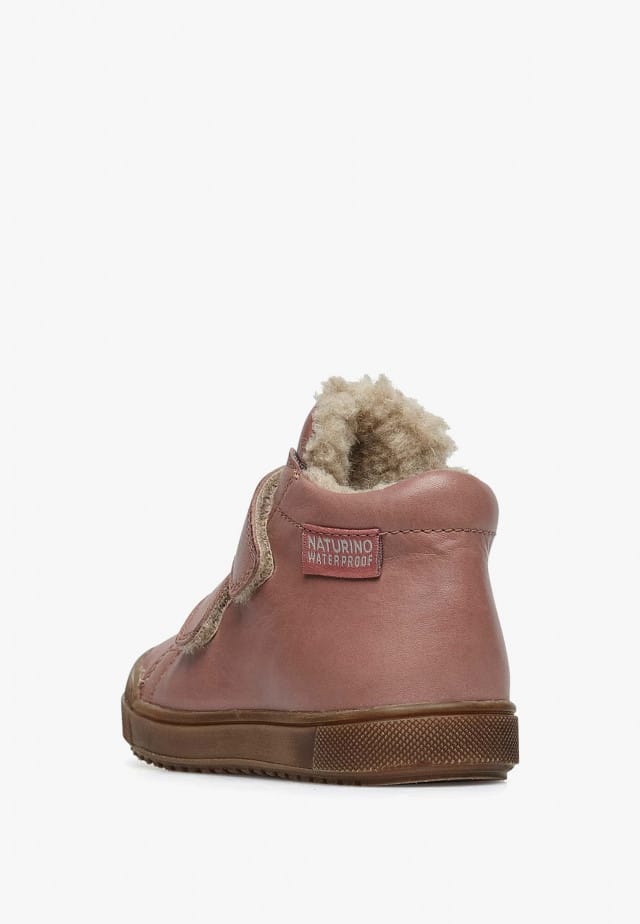 NATURINO NEW MULAZ VLSchuhe aus Leder mit Futter aus Kunst-Shearling, Rosa