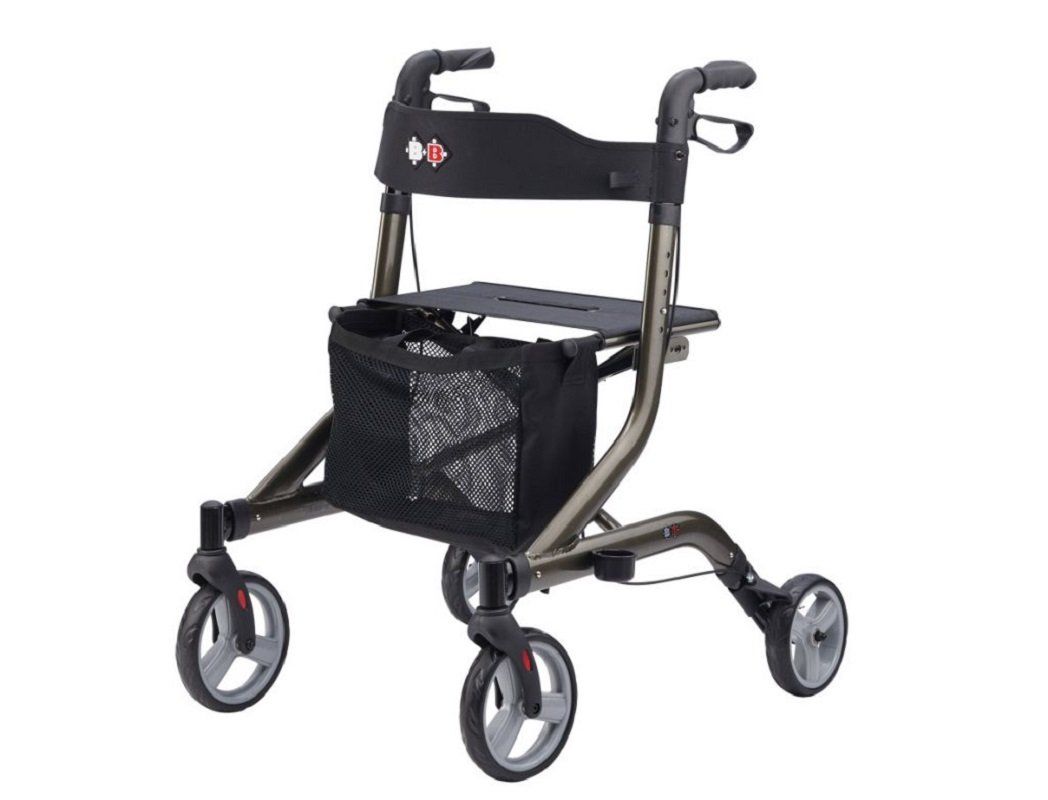 Bischoff & Bischoff Rollator Capero faltbar Leichtgewichtrollator mit Rückengurt