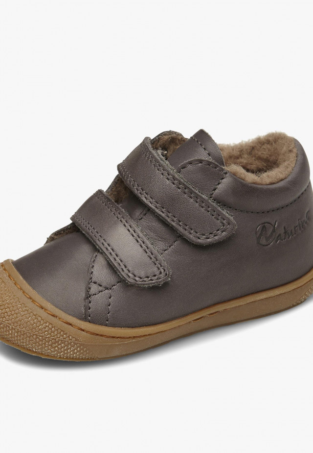NATURINO COCOON VLLauflernschuhe aus Nappaleder mit Wollfutter, Anthrazit